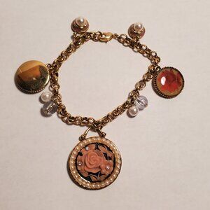 Vintage Gold Charm Bracelet